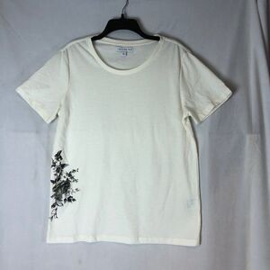AND NOW THIS Men's Flower Graphic T-Shirt, Ivory, size M.         DC